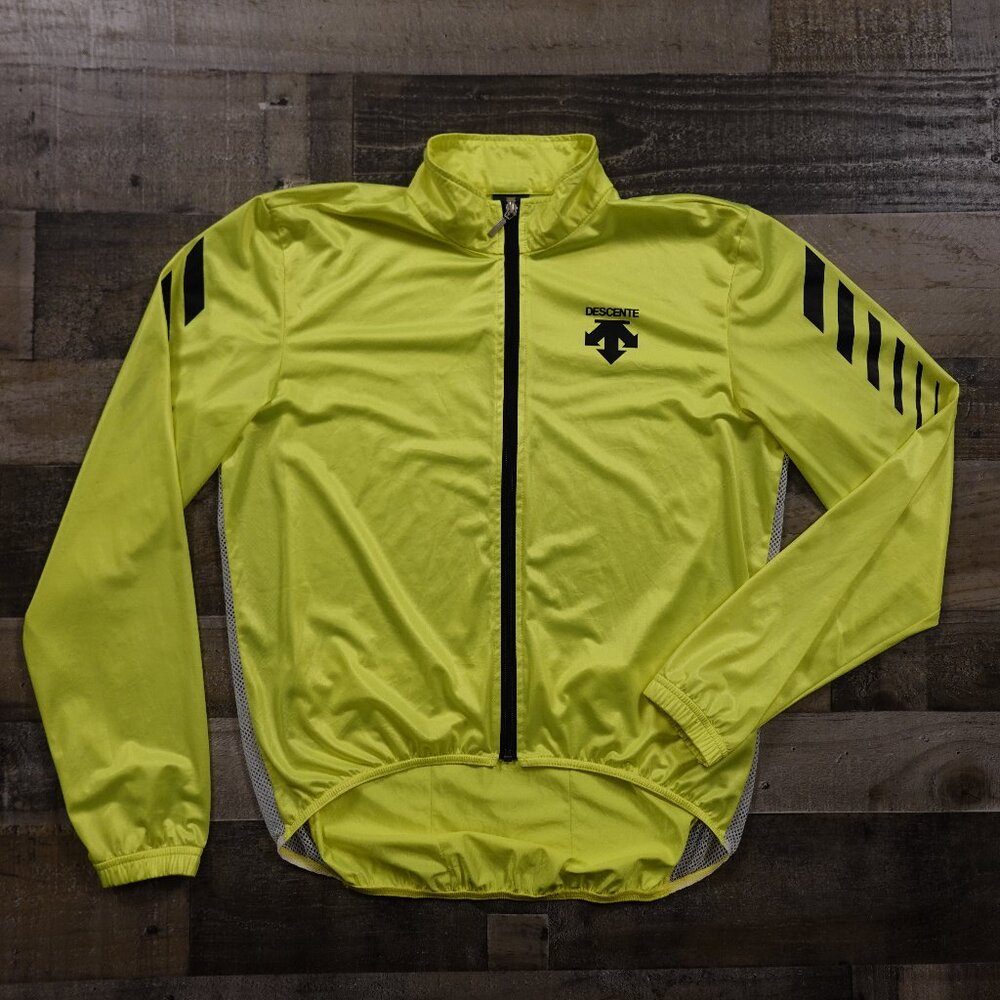 Descente Neon‎ Yellow Cycling Jacket Men’s Large Lightweight Japan